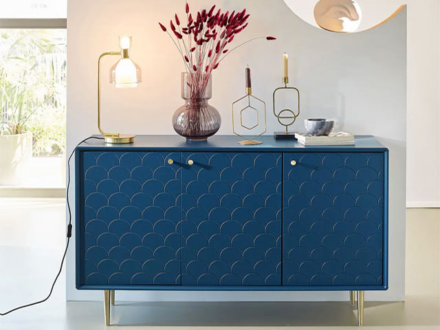 scallop sideboard in navy from la redoute